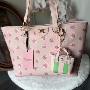 Juicy Couture fun in the sun tote strawberry retro summer satchel new